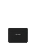 Saint Laurent Men Grain De Poudre Leather Cardholder