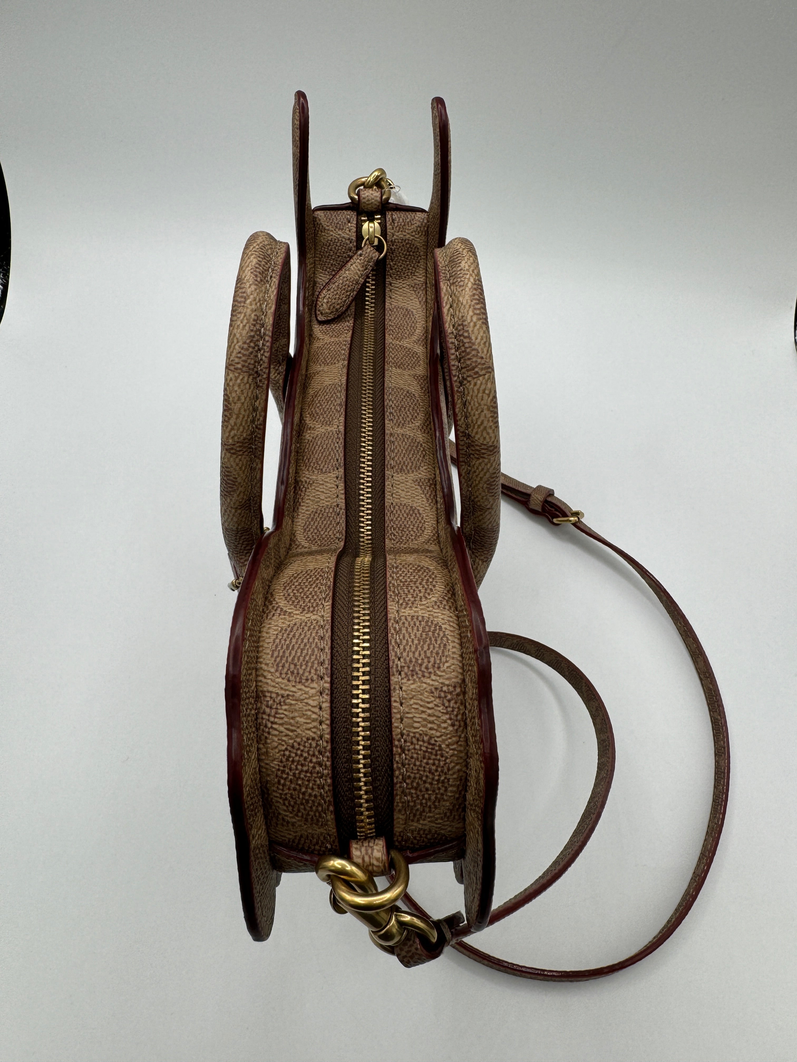 Coach Rexy Bag In Signature Canvas Imported With Keychain