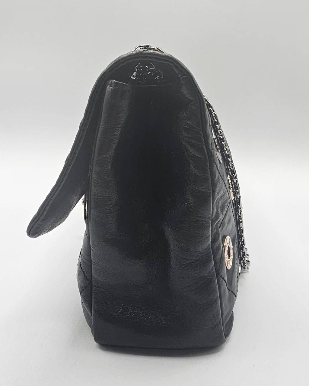Chanel Star Attitude Flap Bag Grommet Embellished Quilted Leather Large