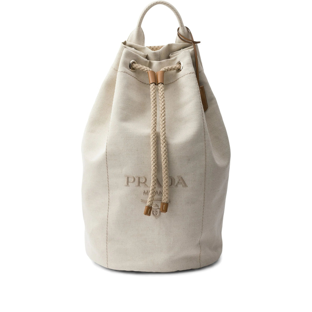Prada Neutrals Backpacks Men
