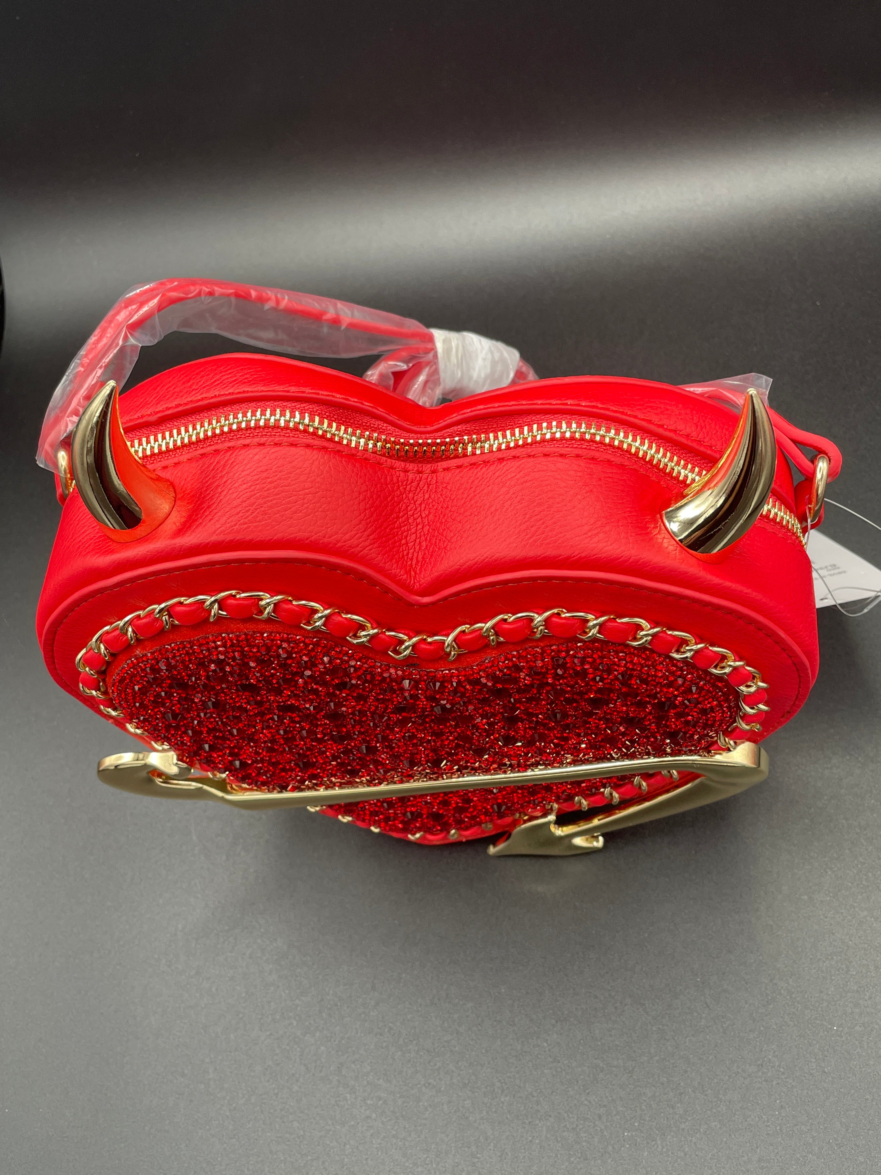 Betsey Johnson Kitsch Devil In The Details Crossbody Red