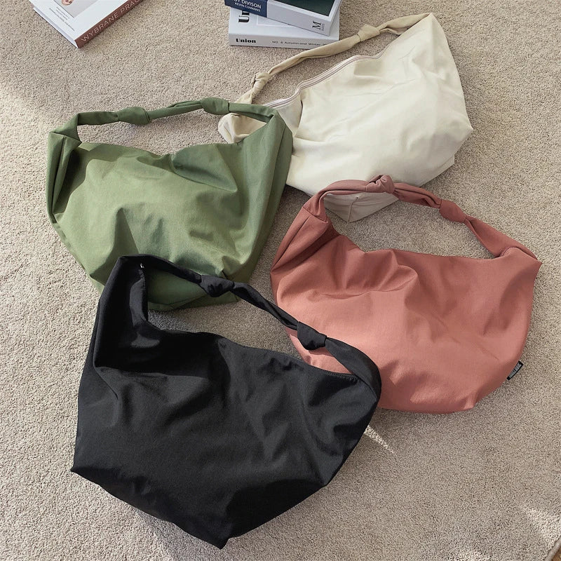 Pure Color Nylon Tote