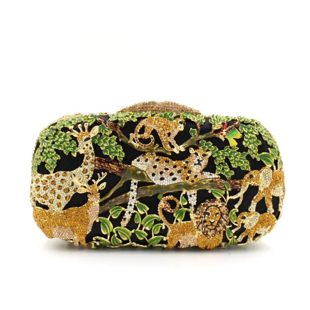 Animal Forest Water Diamond Evening Bag