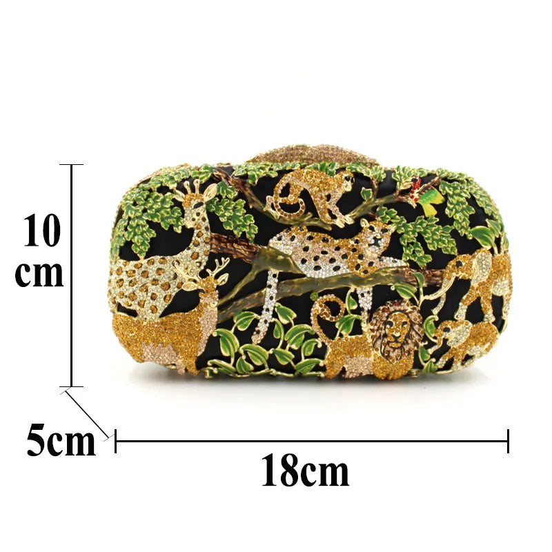 Animal Forest Water Diamond Evening Bag