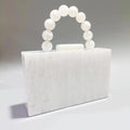 Beading Pearl Acrylic Stone Clutch