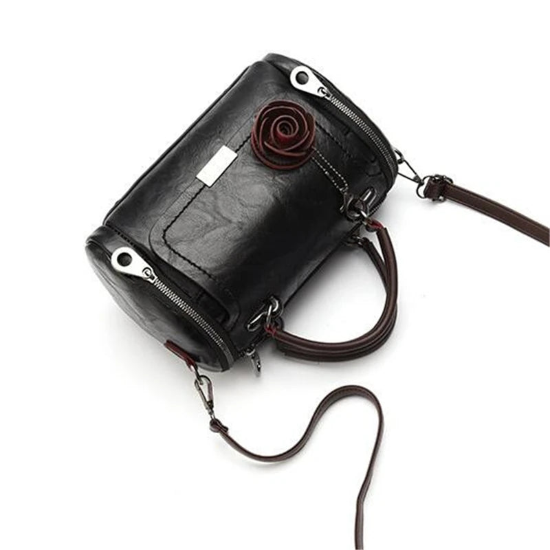 Rose Charm Boston Handbag