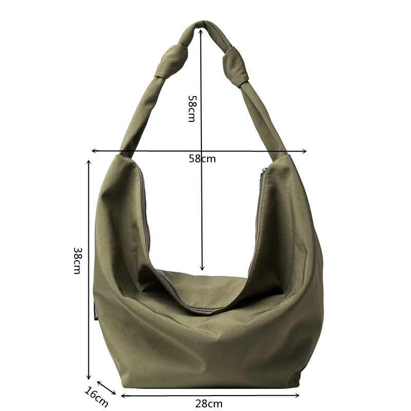 Pure Color Nylon Tote