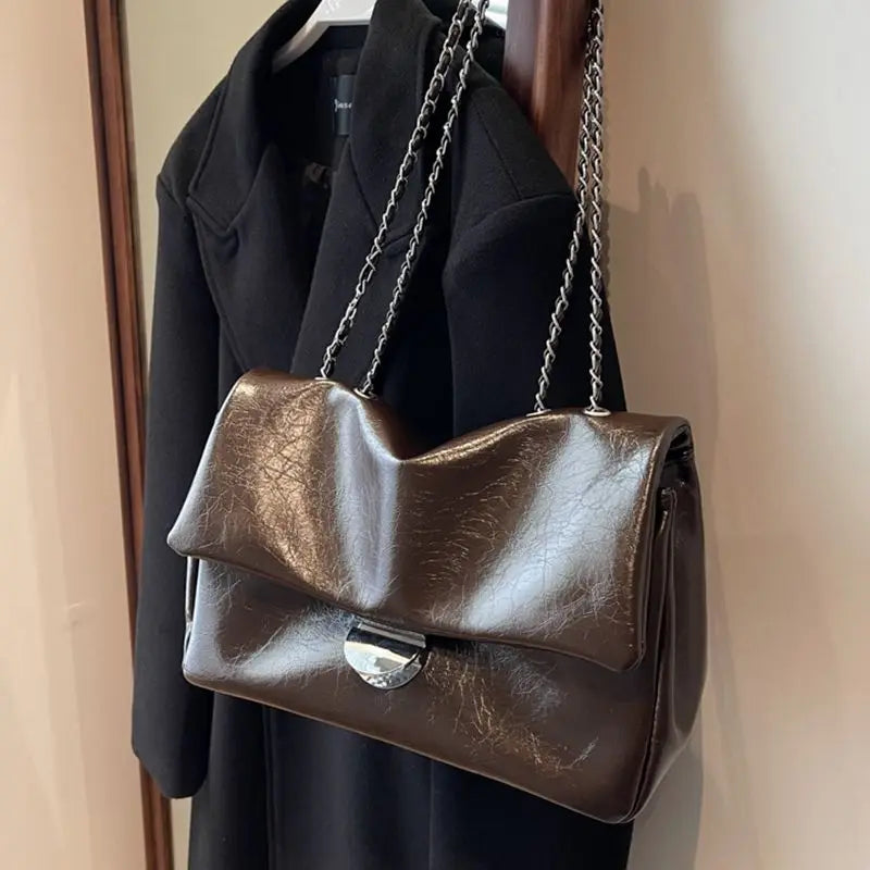 Silver Buckle Tote Bag