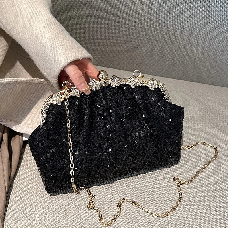 Diamond Sequin Clutch
