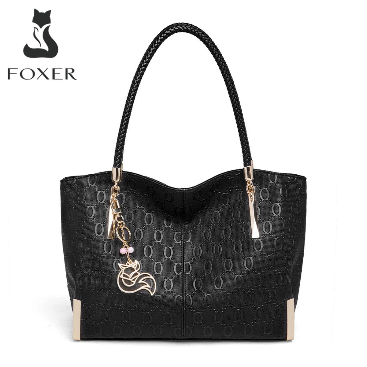 Split Leather Large Shoulder Bag