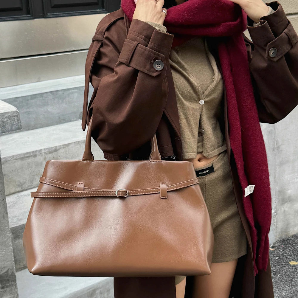 Minimalist Belted Tote