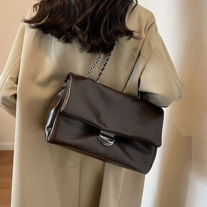 Silver Buckle Tote Bag