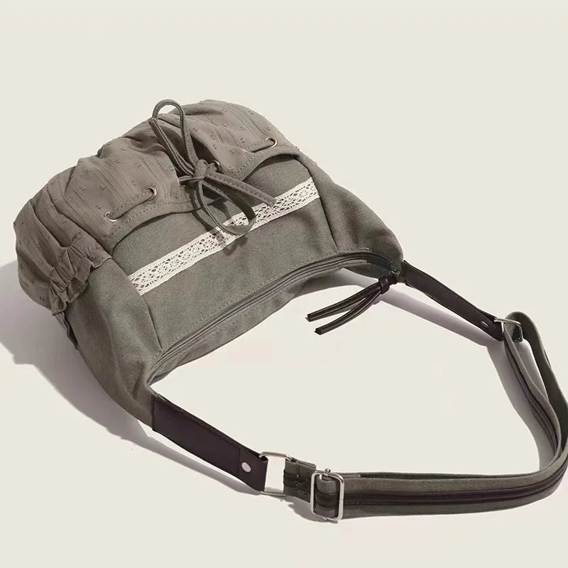 Bow Canvas Shoulder Bag