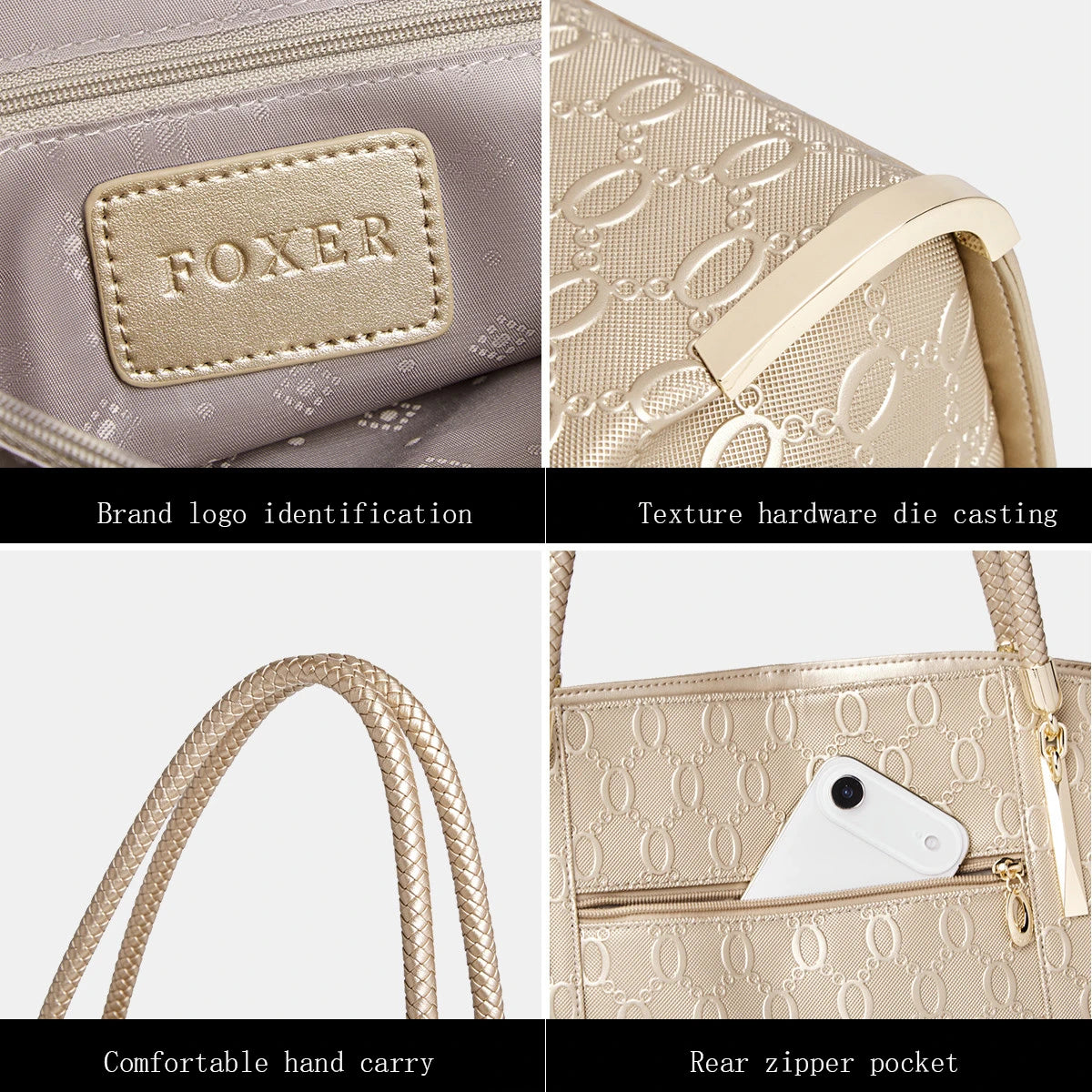 Split Leather Large Shoulder Bag