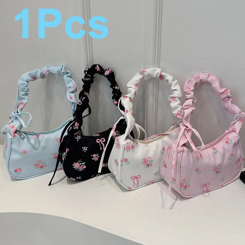 Canvas Pleated Drawstring Purse