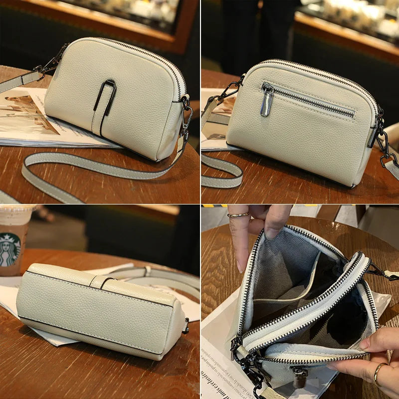Genuine Leather Mobile Phone Shoulder Bag