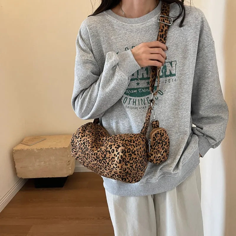 Leopard Print Canvas Bag