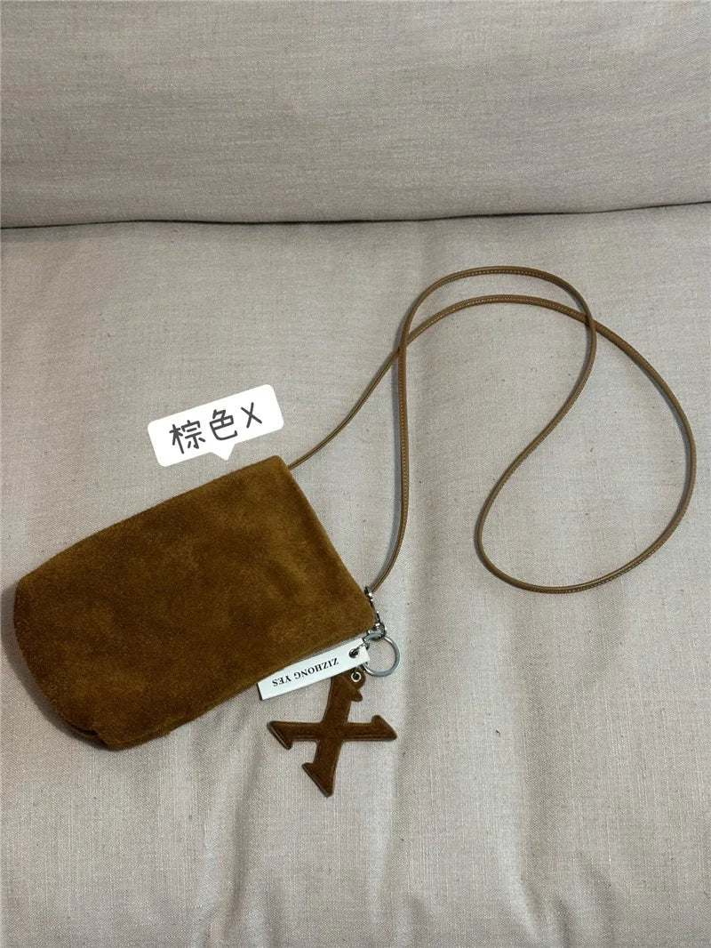 Suede Mini Mobile Phone Bag
