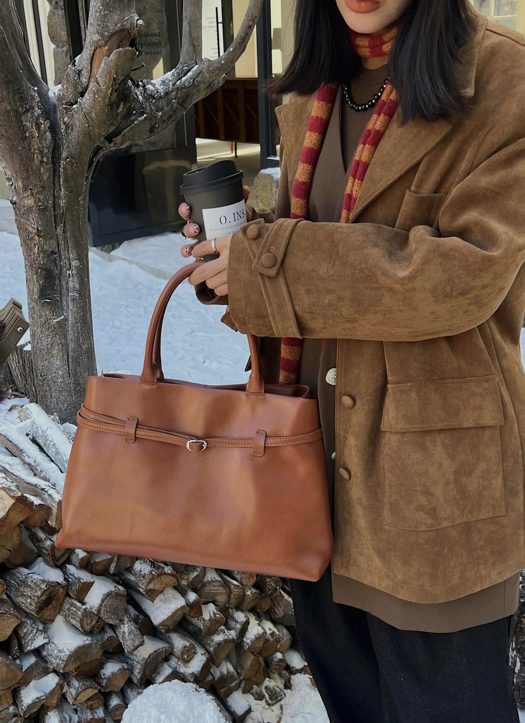 Minimalist Belted Tote