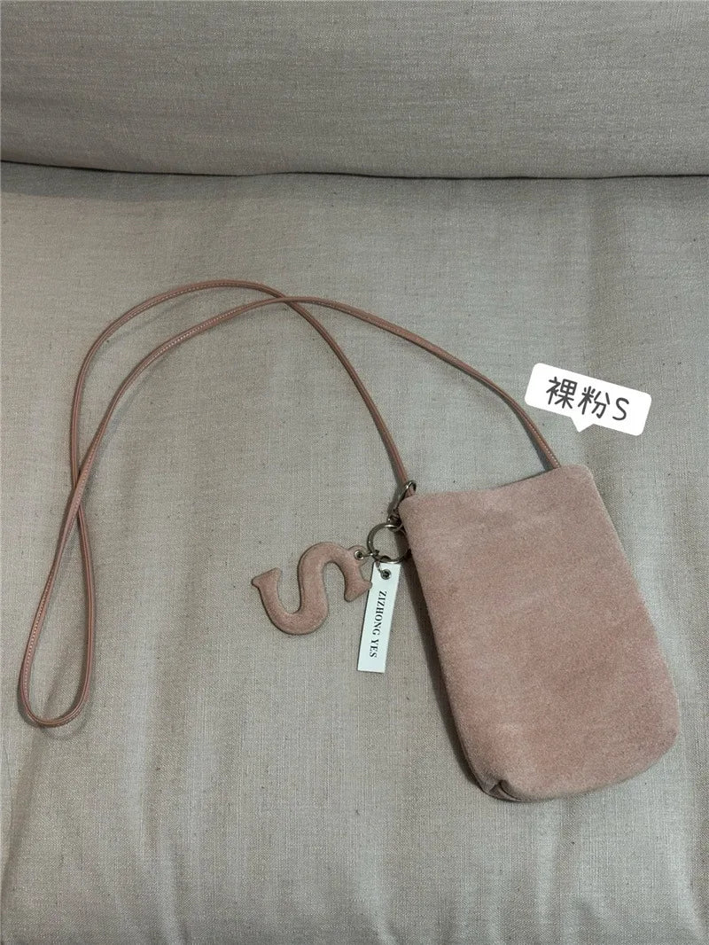 Suede Mini Mobile Phone Bag