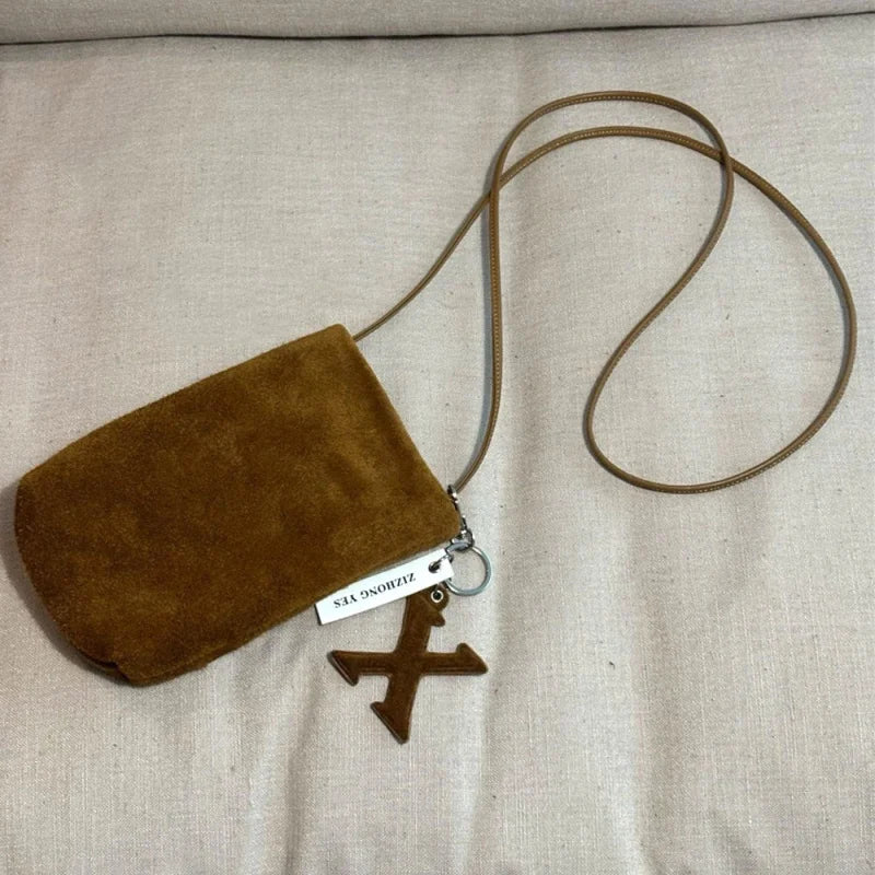 Suede Mini Mobile Phone Bag