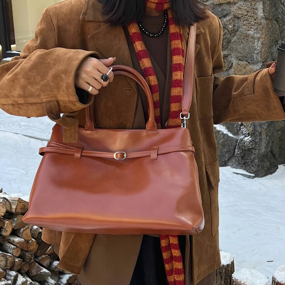 Minimalist Belted Tote