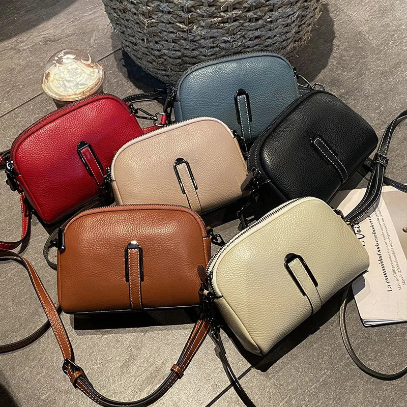 Genuine Leather Mobile Phone Shoulder Bag