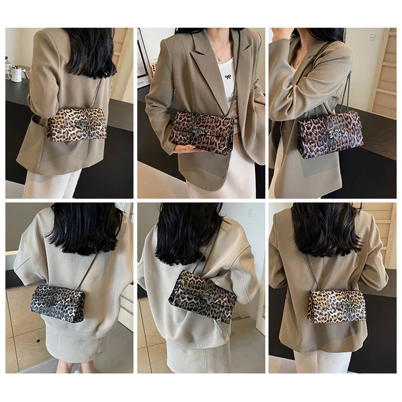 Leopard Print Underarm Bag