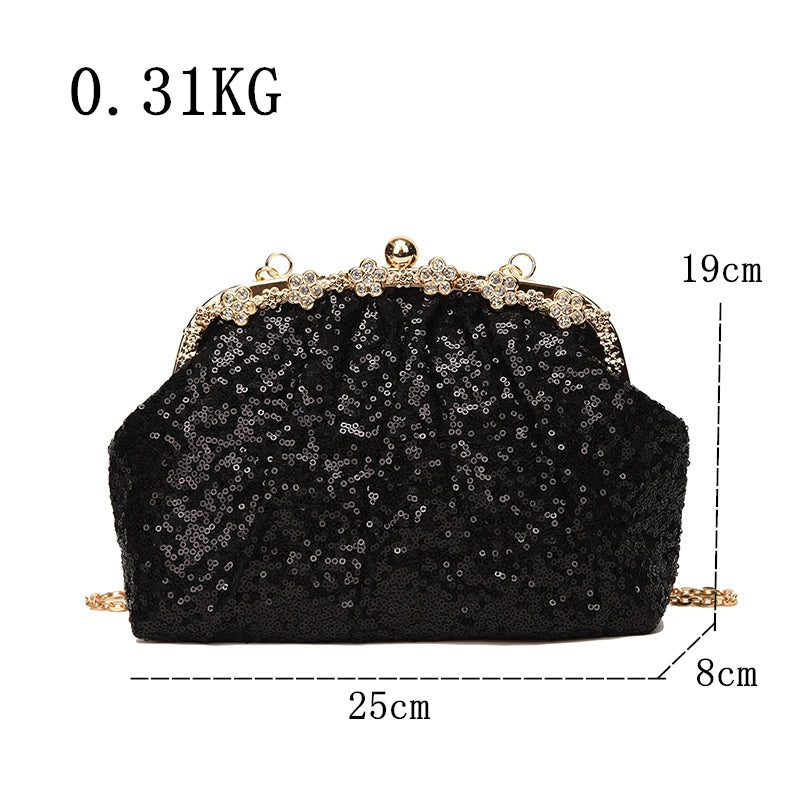 Diamond Sequin Clutch