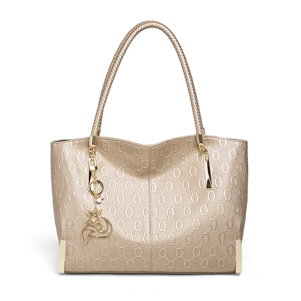 Split Leather Large Shoulder Bag