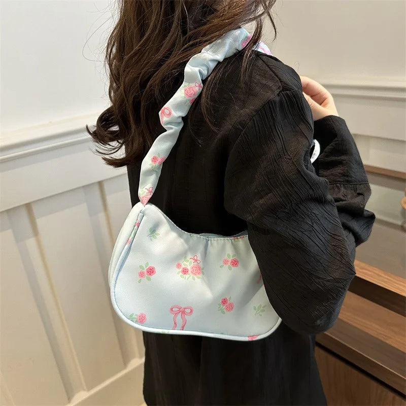 Canvas Pleated Drawstring Purse