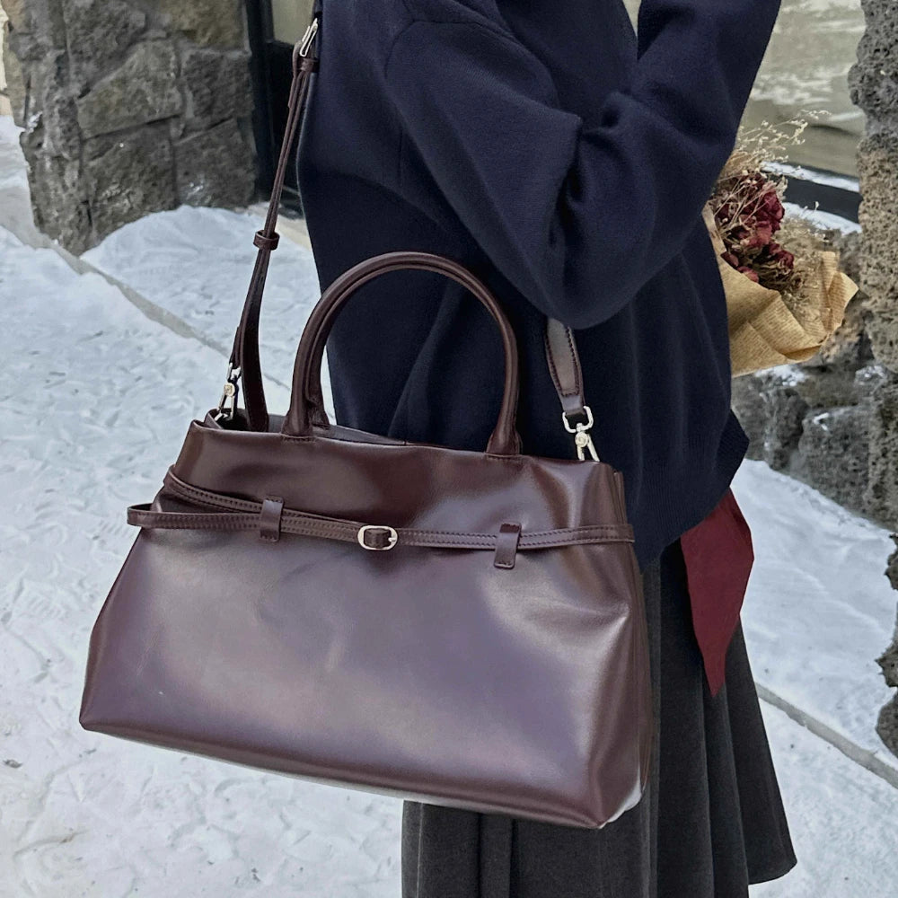 Minimalist Belted Tote
