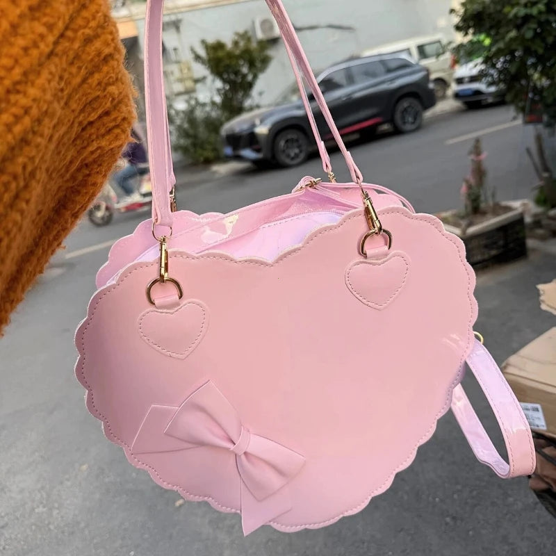 PU Heart Handbag