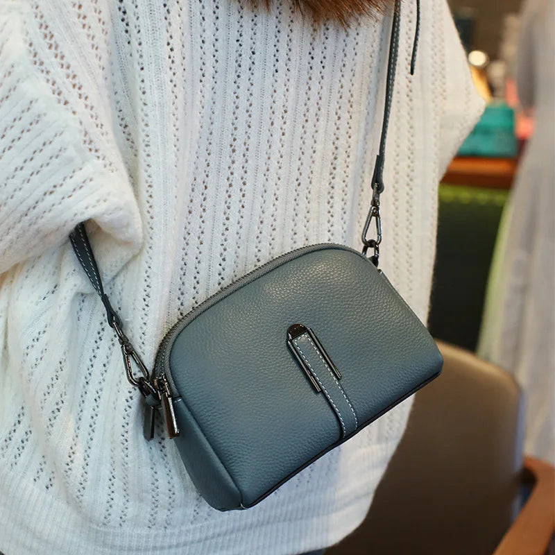 Genuine Leather Mobile Phone Shoulder Bag