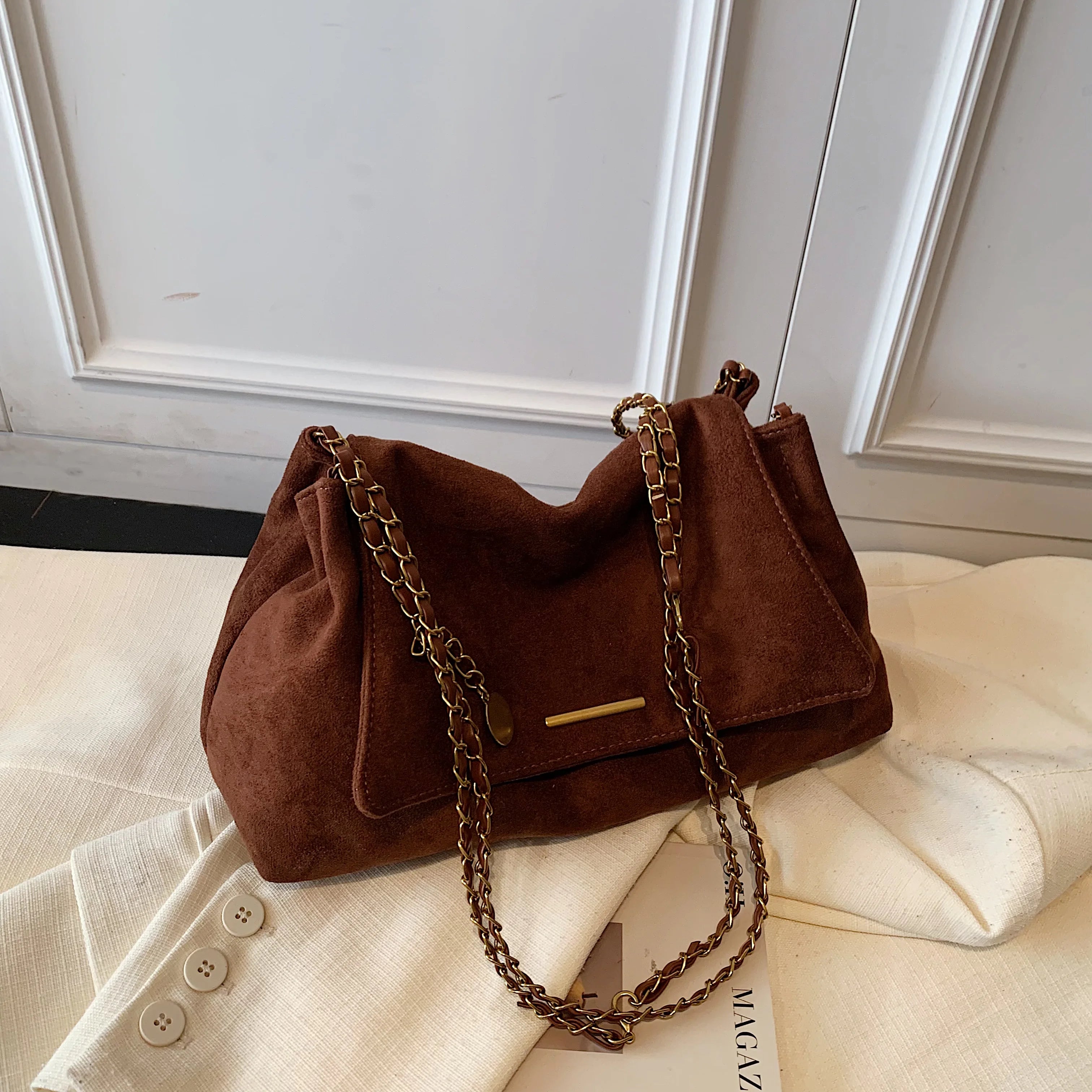 Tote Bag with Chain Strap