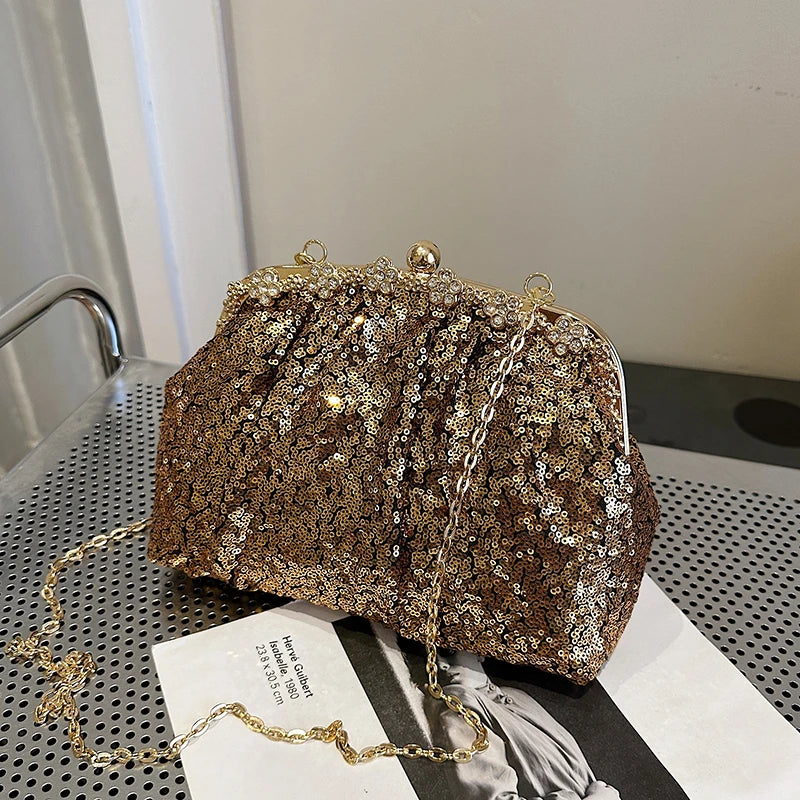 Diamond Sequin Clutch