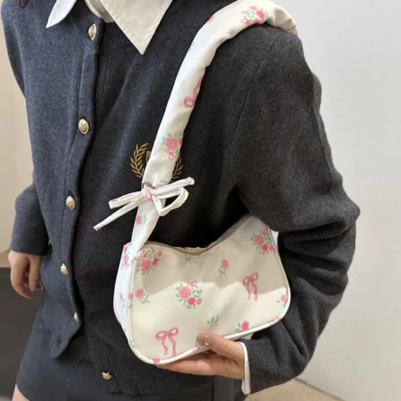 Canvas Pleated Drawstring Purse