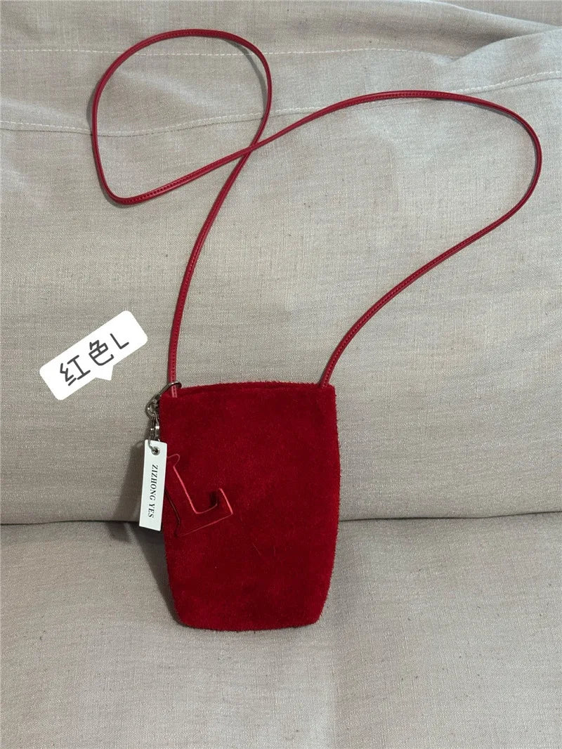 Suede Mini Mobile Phone Bag