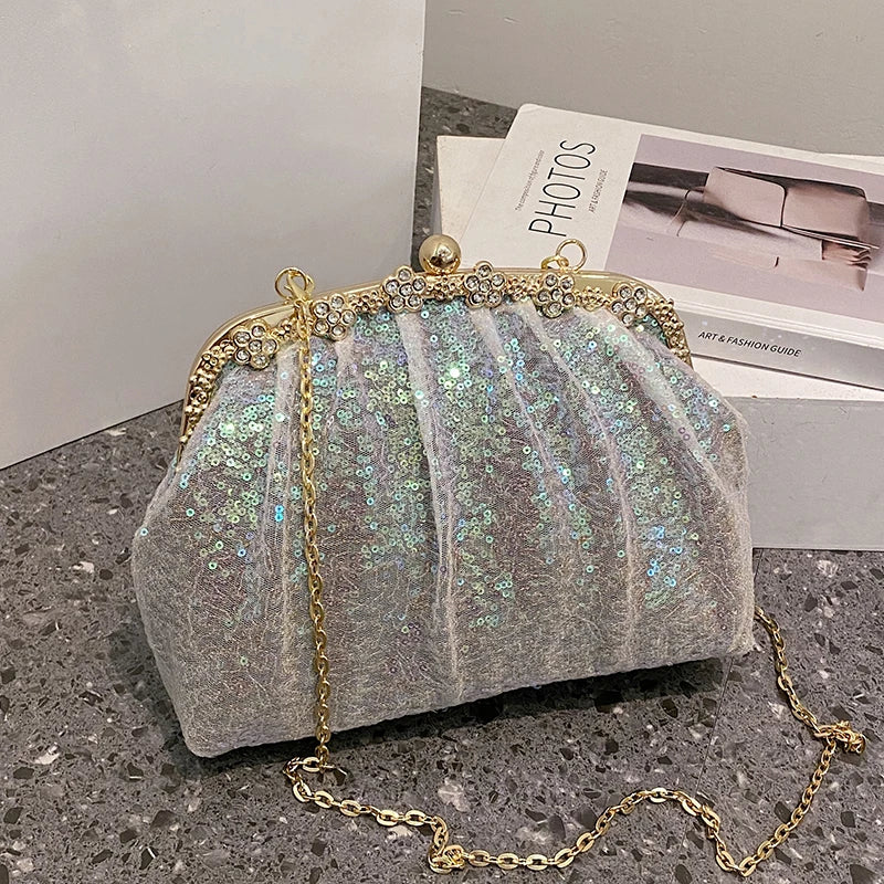Diamond Sequin Clutch