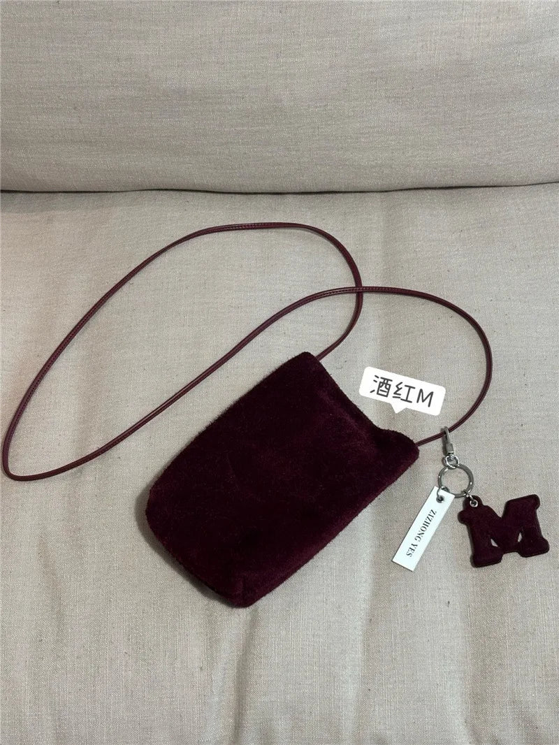 Suede Mini Mobile Phone Bag