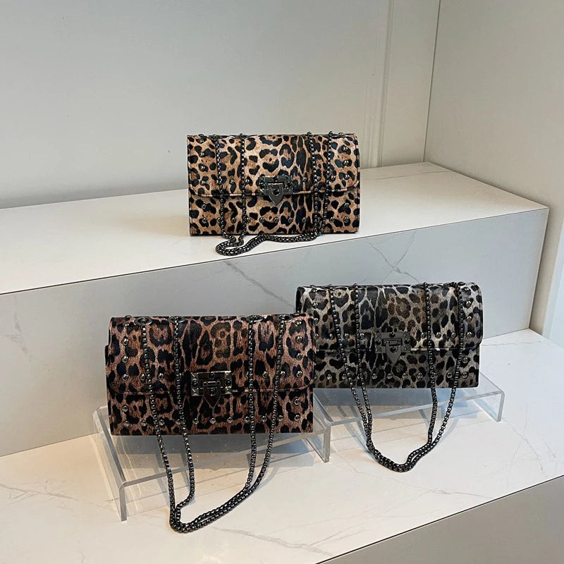 Leopard Print Underarm Bag