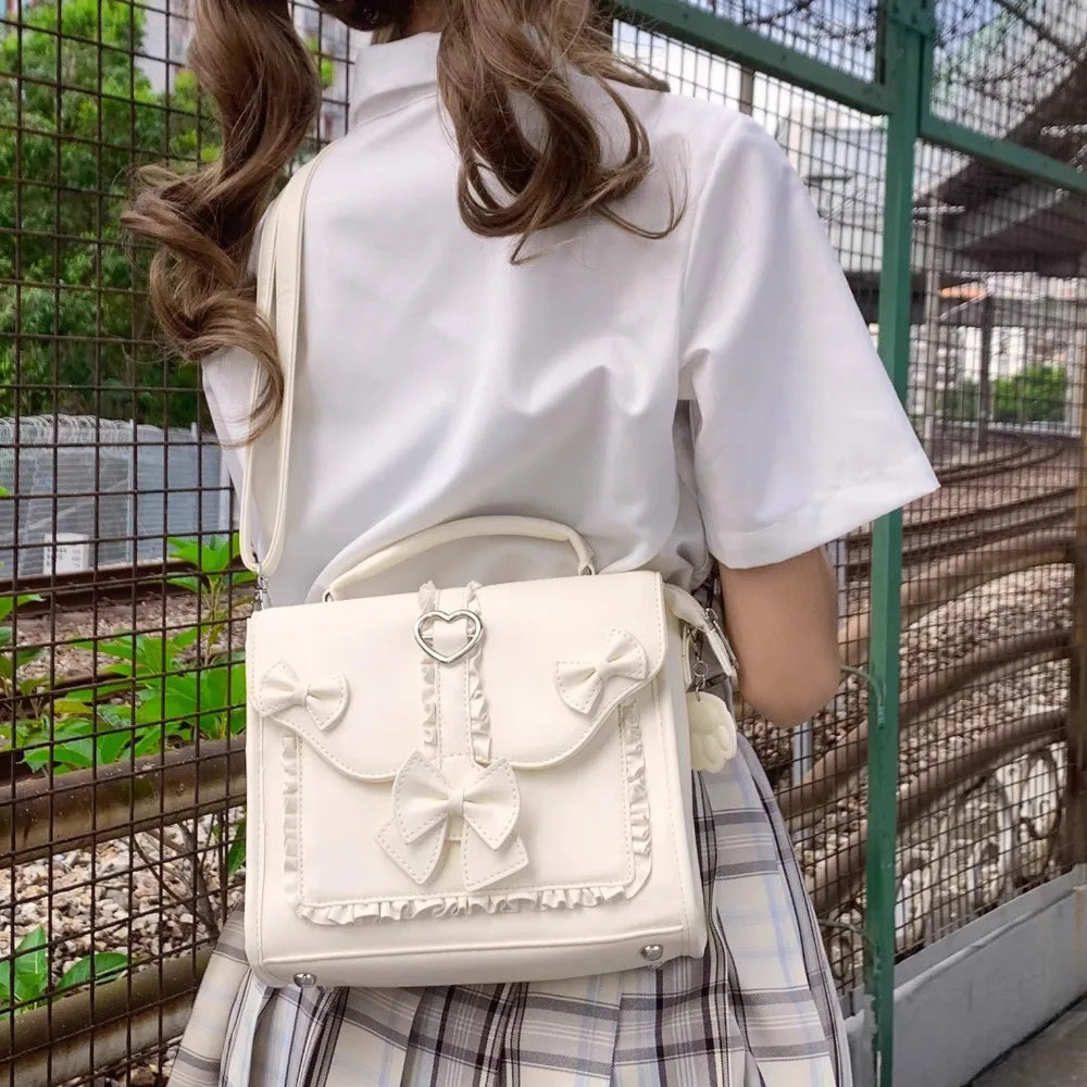 Bow Love Heart Tote Bag