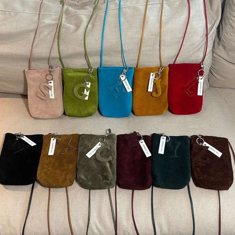 Suede Mini Mobile Phone Bag