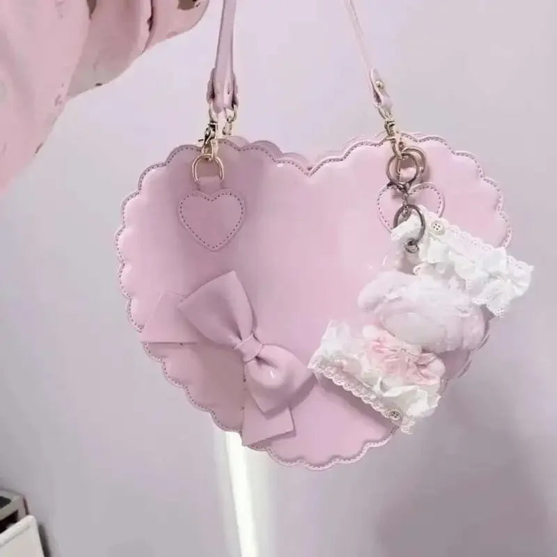 PU Heart Handbag