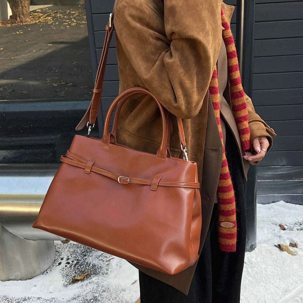 Minimalist Belted Tote