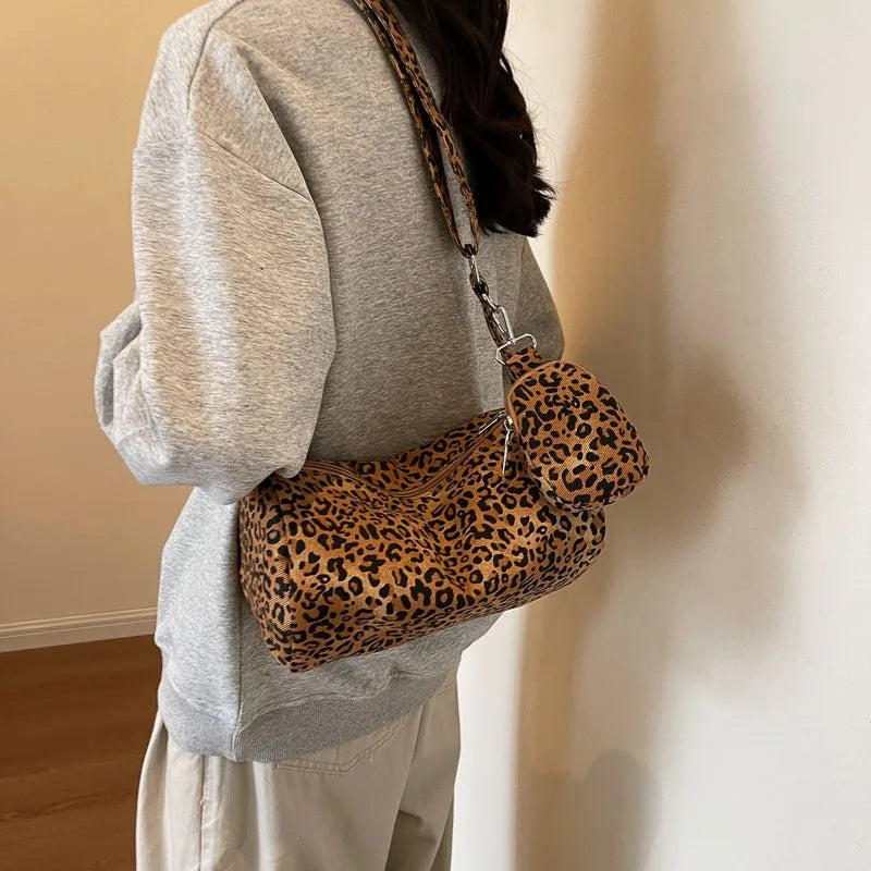 Leopard Print Canvas Bag