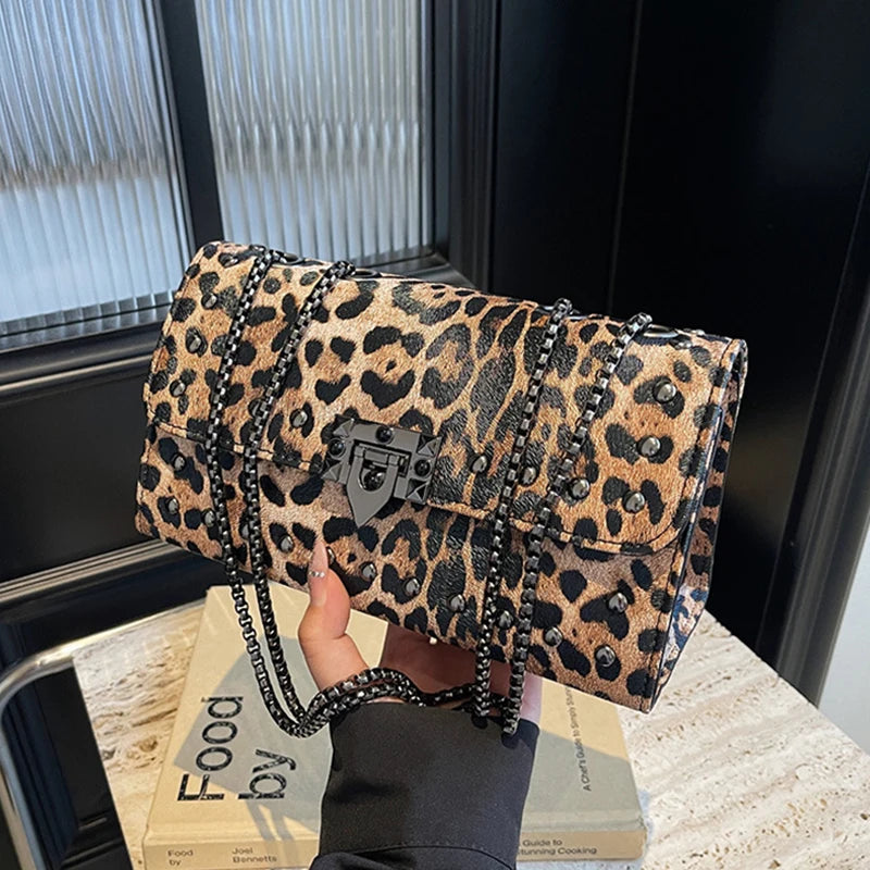 Leopard Print Underarm Bag