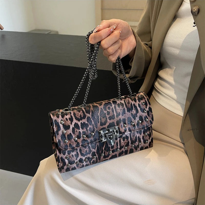 Leopard Print Underarm Bag