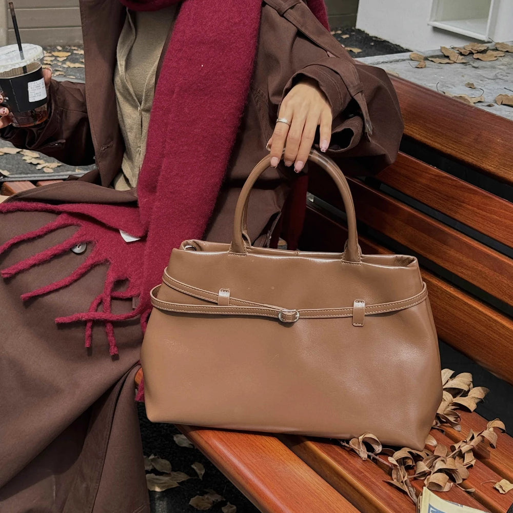 Minimalist Belted Tote