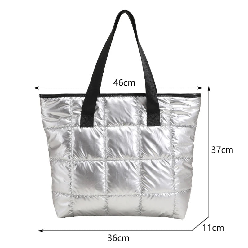 Casual Padded Nylon Shoulder Bag